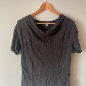 James Perse Charcoal Cowl Neck Top